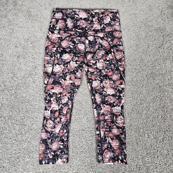 Lululemon Fastfree Crop II Nulux 19" Leggings Womens 6 Crop Peony W6AKIS - Picture 2 of 9